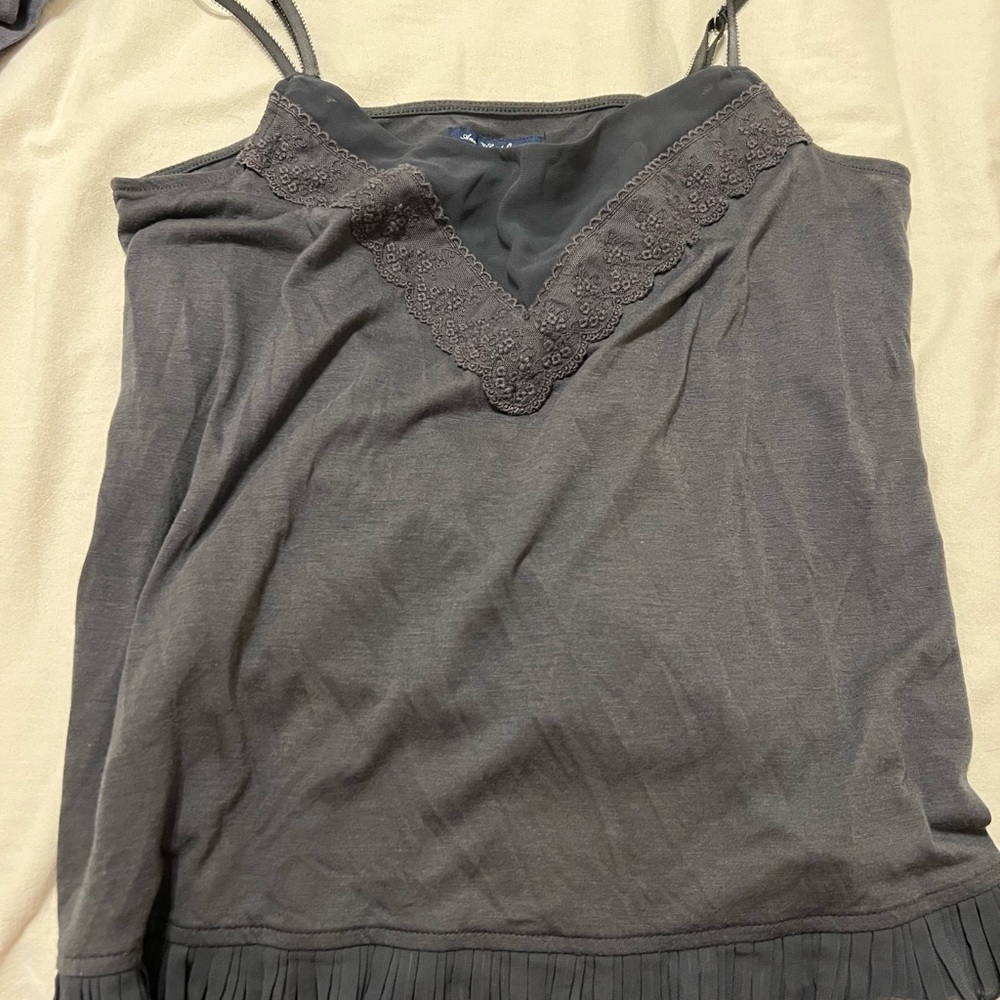 American Eagle Outfitters Dark Gray Lace Camisole